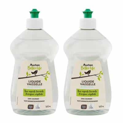 Auchan Better Life Liquide vaisselle nettoie et dgraisse  l'aloe vera