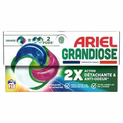 Lessive Ariel Grandiose - 42 Pods - Capsules Plus Grosses Et Performantes