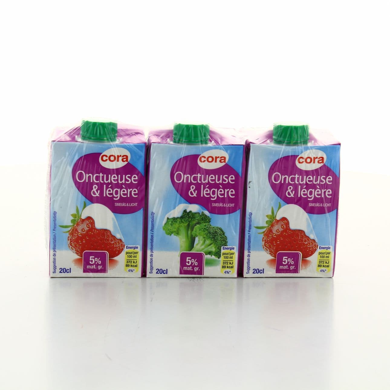 Livraison  domicile Cora Crme liquide extra-lgre 5% M.G, 3x20cl