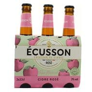 Ecusson Cidre Rosé Naturel 3°, 3x33cl