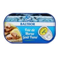 Balthor Foie de morue sauvage MSC goût fumé, 123g