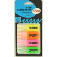 Cora Mini surligneurs, 4  surligneurs
