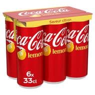 Coca-Cola Soda au Cola Goût Citron, 6x33cl