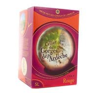 Ardèche rouge IGP Cellier des gorges de l''Ardèche 14°, Bag in box 5L