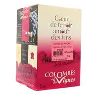 Côtes du Rhône Rosé AOC Colombes des vignes 12.5°, Bag in box 5L