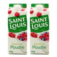 Saint Louis Sucre en poudre, Lot de 2x650g