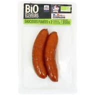 Bonjour Campagne Saucisse Fumée Bio, 2 saucisses - 200g