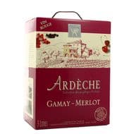 Gamay Merlot rouge Vin de Pays de l'Ardèche 13.5°, Bag in box 5L
