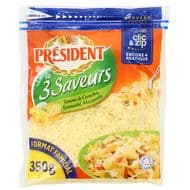 Président Fromage Rapé 3 saveurs, 350g