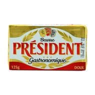Président Beurre doux gastronomique plaquette, 125g