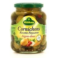 Kühne Cornichons aigre-doux recette paysanne, 185g