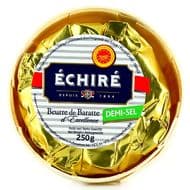 Echiré Beurre de Baratte 1/2 Sel en Motte AOP - Lait de vache pasteurisé, 250g