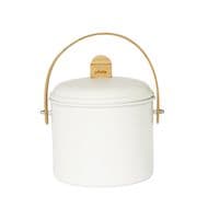 Pebbly Seau à compost blanc 3,5 L, 3,5L
