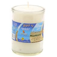 Menora Bougie nechamah timbales en verre, 72 heures