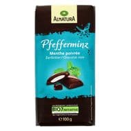 Alnatura Chocolat noir bio fourré à la menthe poivrée, 100g