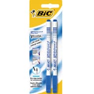 Bic Feutres effaçables à sec Velleda pointe fine bleu, 2  feutres