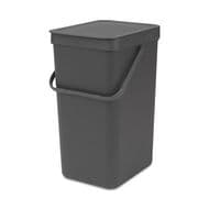Brabantia Poubelle à déchets sort &go couleur gris, 16L