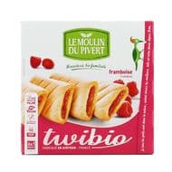 Le Moulin du Pivert Biscuits Twibio fourrés framboise bio x6, 150g