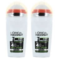 L'Oréal Men Expert Déodorant bille 48h shirt protect anti-traces, Lot de 2x50ml