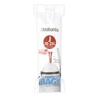 Brabantia Sacs poubelle 20-25L - Taille J, 20 sacs de 20-25L - Taille J