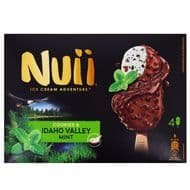 Nuii Bâtonnets glacés Cookies Menthe, 4 bâtonnets - 244g