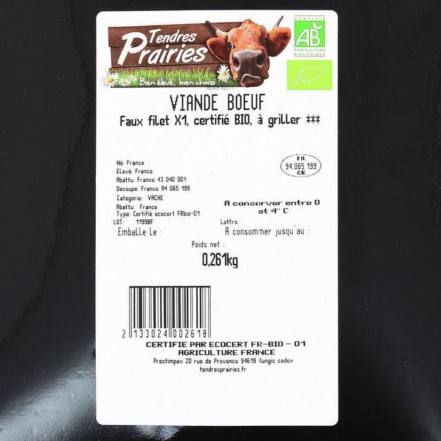 3297579018100 - Aux Tendres Prairies Bio - Faux Filet Bio