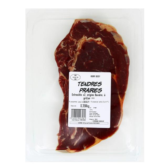  - Aux Tendres Prairies - 2 Entrecôtes de Boeuf Race Simmental à griller 2x200g