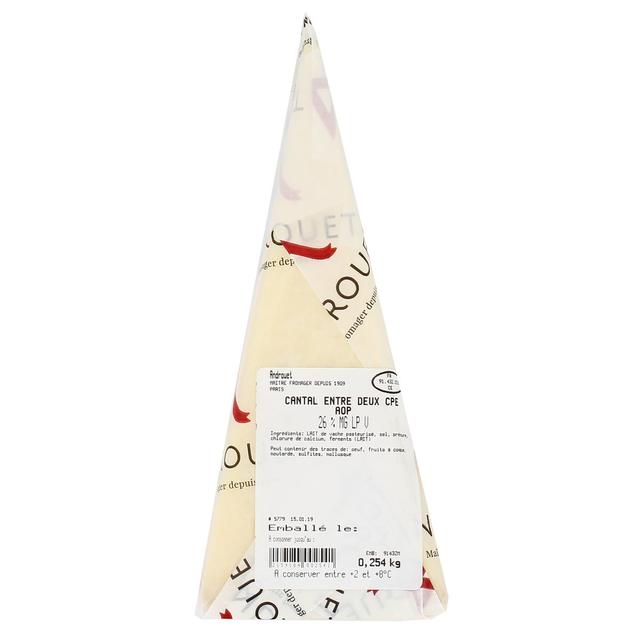  - Androuet, Maître Fromager - Cantal Entre Deux AOP - Lait de vache pasteurisé