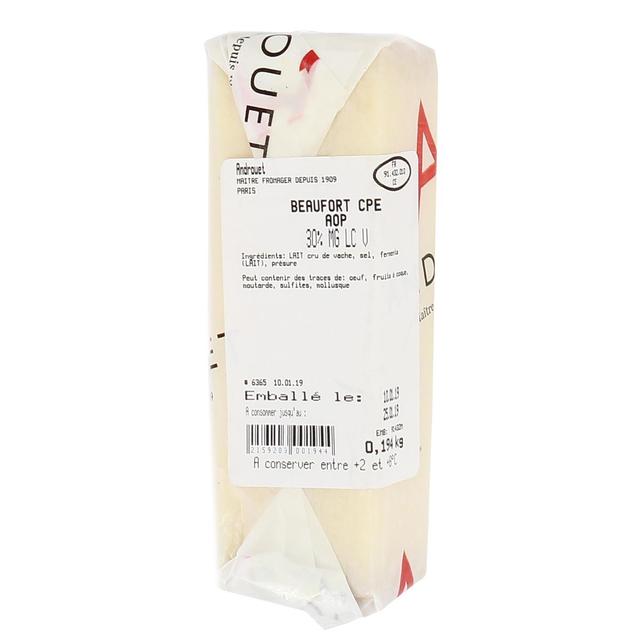  - Androuet, Maître Fromager - Beaufort d'été AOP - Lait de vache cru