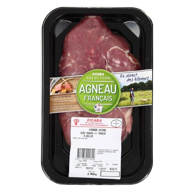  - Sicaba - Les Viandes Du Bourbonnais - Tranche de Gigot d'Agneau à griller