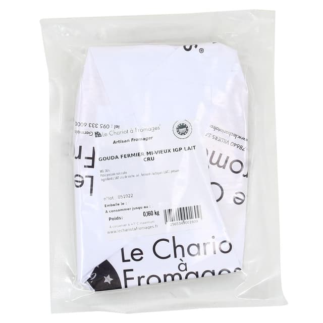  - Le Chariot à fromages, Artisan Fromager - Gouda fermier mi-vieux Stolkse Boeren IGP - Lait de vache cru