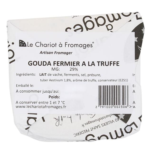 - Le Chariot à fromages, Artisan Fromager - Gouda à la Truffe - Lait de vache pasteurisé