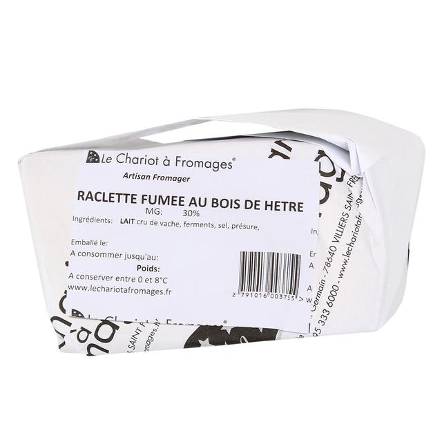  - Le Chariot à fromages, Artisan Fromager - Raclette Fumée au Bois de Hêtre Artisanale tranchée - Lait de vache cru