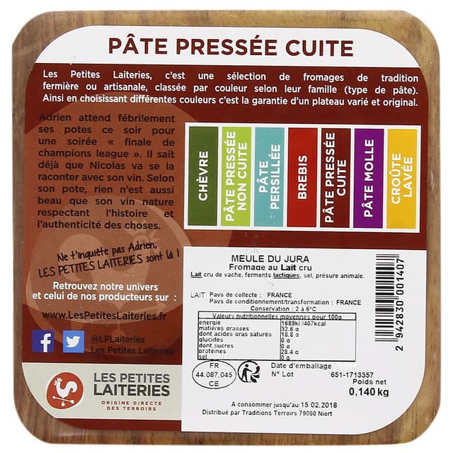  - Les Petites Laiteries - Meule des Alpes - Lait de vache cru