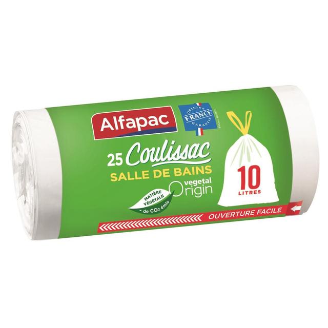 3232767300100 - Alfapac - Sacs poubelle 10L coulissac Végetal Origin