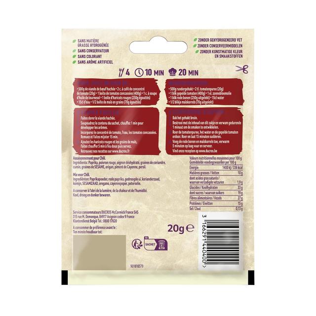 3166291440400 - Ducros - Mélange pour Chili Mexicain