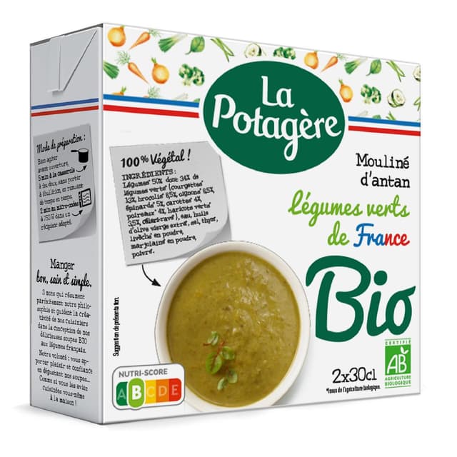 3274930000400 - La Potagère - Soupe Mouliné d'Antan Bio- Légumes Verts de France