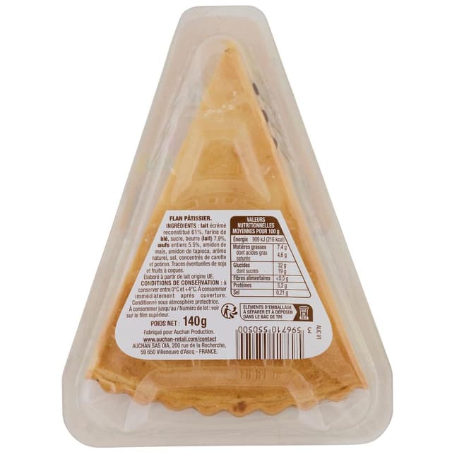 3596710550500 - Auchan - Flan pâtissier individuel