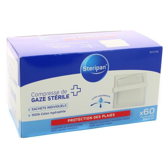 3031443121400 - Steripan - Compresse de gaze 20x20
