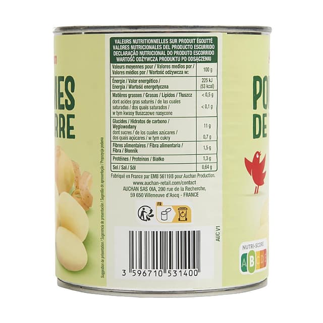 3596710531400 - Auchan - Pommes de Terre