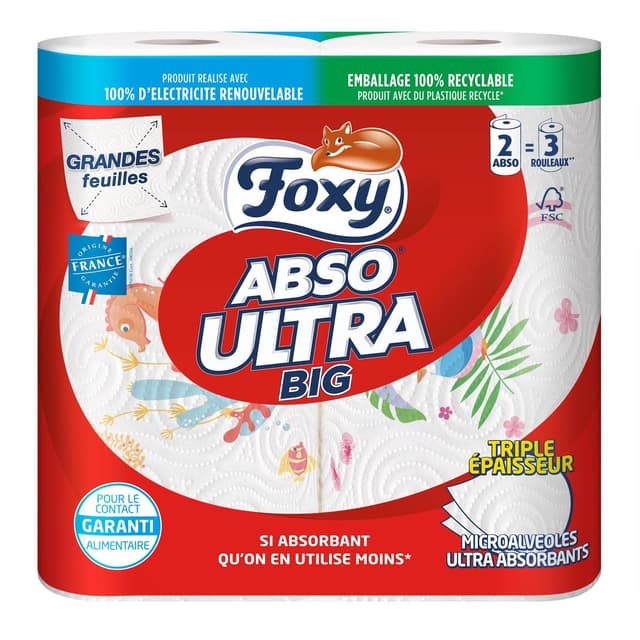 3662138022100 - Foxy - Essuie-tout ultra-absorbant triple épaisseur