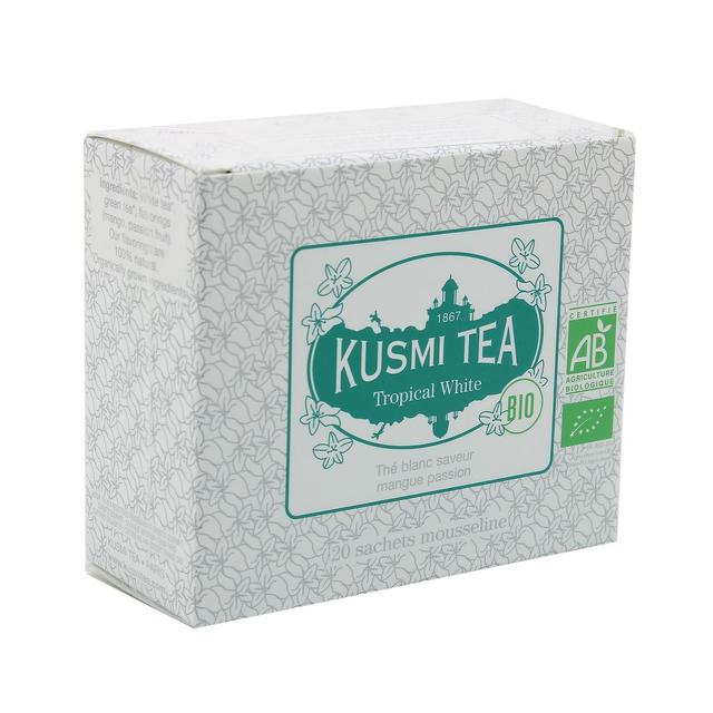 3585810082400 - Kusmi Tea - Tropical white bio - étui 20 sachets mousseline - 36gr
