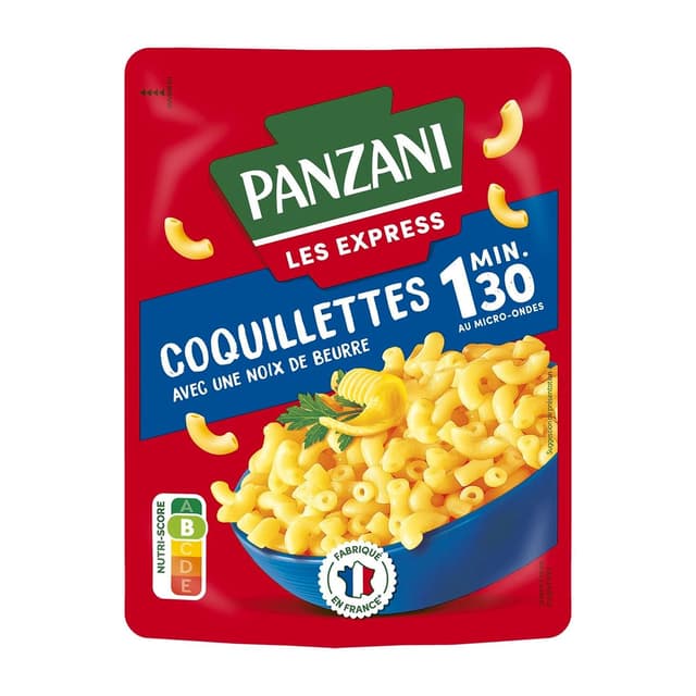 3038353933000 - Panzani - Pâtes Coquillettes nature micro-ondes avec une Noix de Beurre