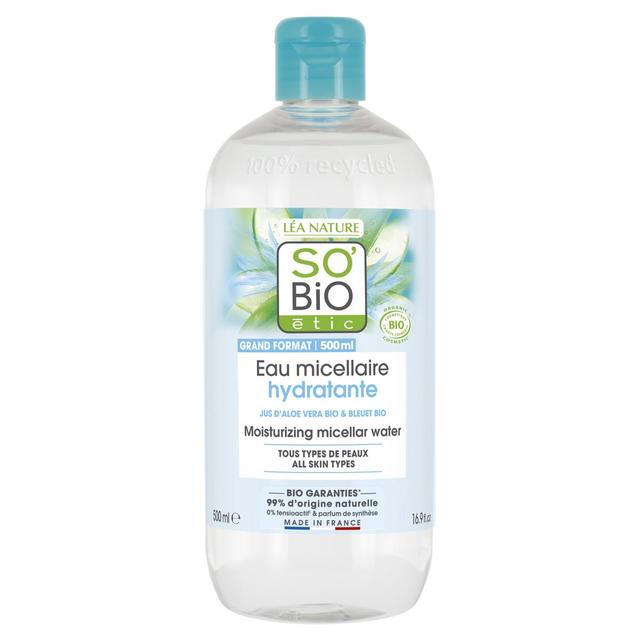 3517360013900 - SO'BIO ETIC - Eau micellaire hydratante, jus d'Aloe vera bio équitable, tous types de peaux