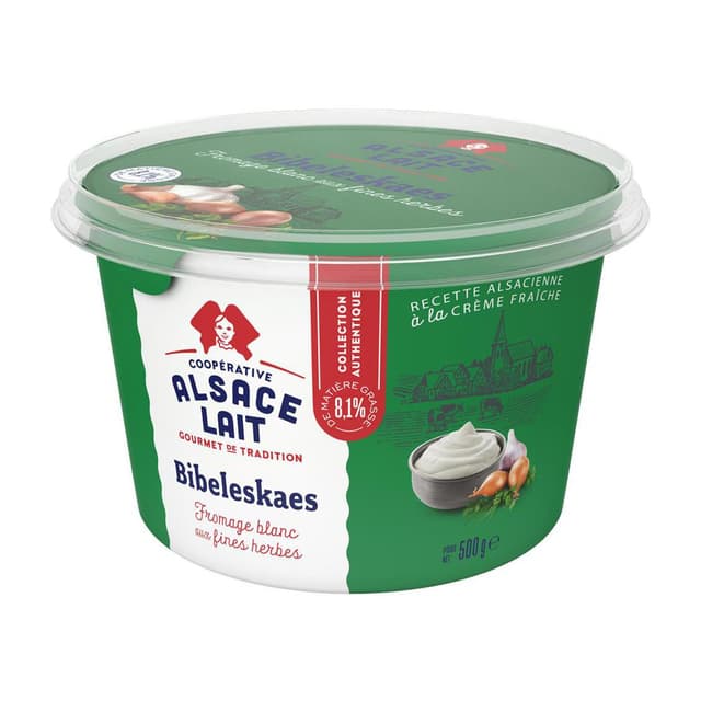 3262970806700 - Alsace Lait - Fromage Blanc aux Fines Herbes Bibeleskaes