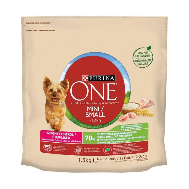 7613034146700 - Purina - One - Croquettes Dinde Riz Contrôle du Poids pour Chien Mini Adulte