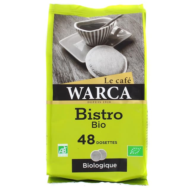3263292270101 - Warca - Café bistro bio en dosettes souples 