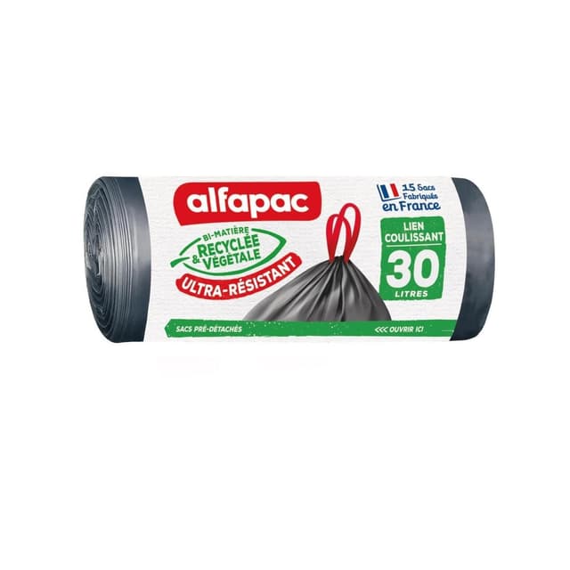 3232767370301 - Alfapac - Sacs poubelles Ultra-résistants 30L 