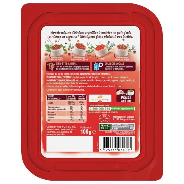 3175333031001 - Apérivrais - Fromages saveurs d'Italie