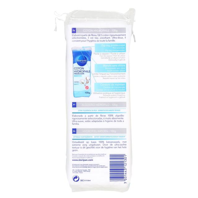 3031443121301 - Steripan - Coton hydrophile prédécoupé dermatologique